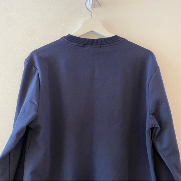 Vintage Burberry Blue Spellout Pullover Sweater Sweatshirt Top Men’s Size Large - Picture 5 of 11